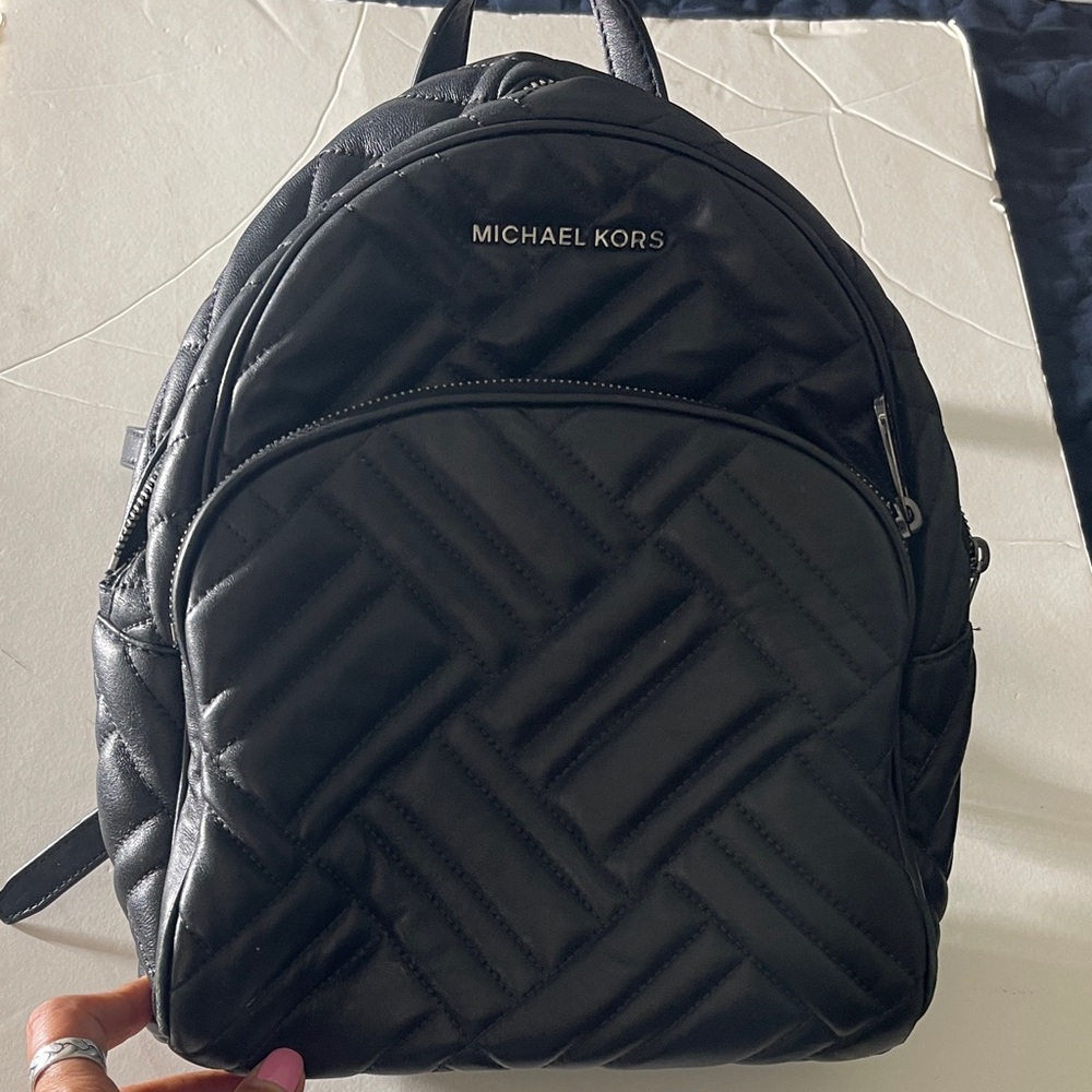 Michael Kors Quilted Black Backpack